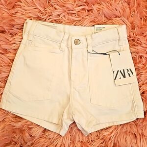 NEW Zara White Denim Shorts for Girls Size 9